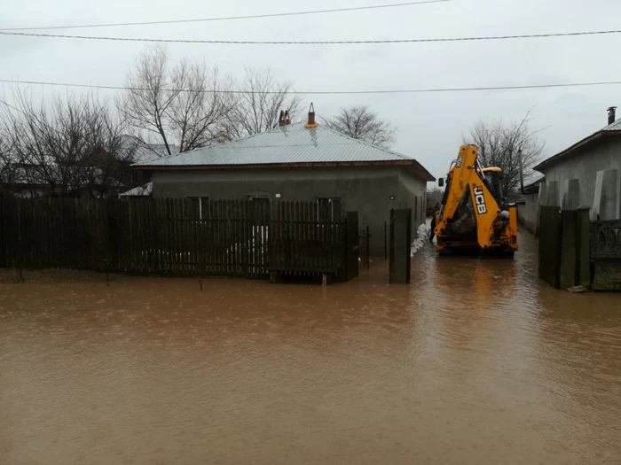 Imagine din comuna orbeasca, afectată de inundaţii marţi, 13 martie  FOTO ISU Teleorman