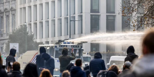 Protest violent la Bruxelles faţă de măsurile anti-Covid 21 noiembrie 2021 FOTO Profimedia