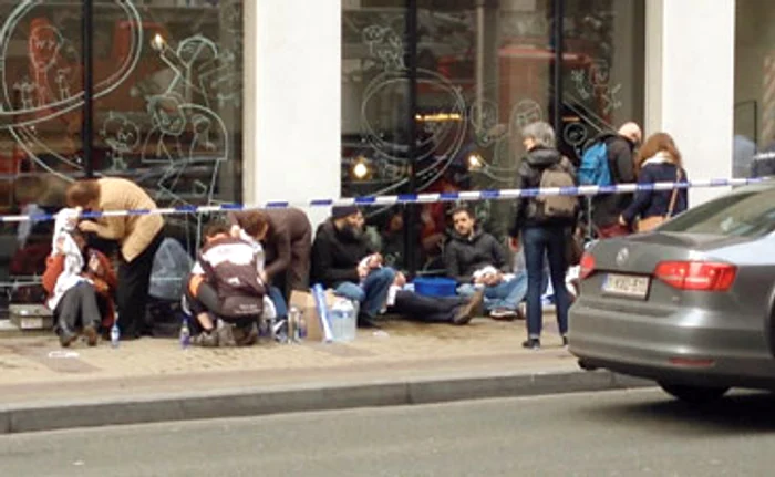 Răniții au fost scoși din stația de metrou Maelbeek