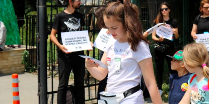 Protest la Delfinariul din Constanţa pentru eliberarea delfinilor Sursa FREE