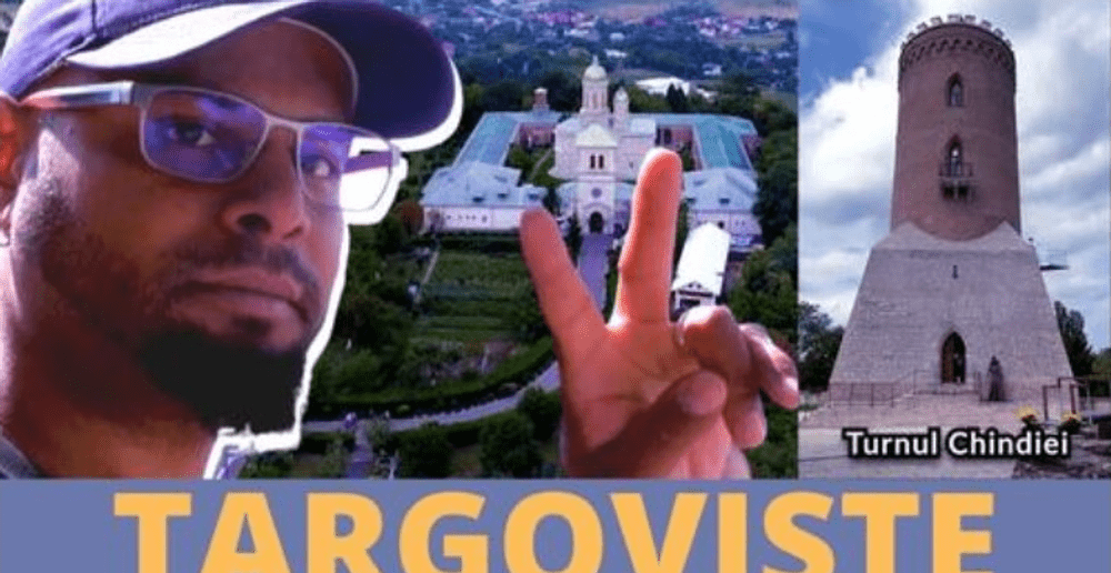 Vlogger african din Benin, venit în Cetatea Voievozilor, la Târgoviște. „Arhitectura este ca la Milano” VIDEO