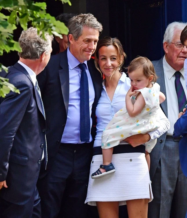*PREMIUM EXCLUSIVE* British Actor Hugh Grant and Anna Eberstein get married in London *MUST CALL FOR PRICING BEFORE USAGE* *STRICT WEB EMBARGO UNTIL 10pm UK TIME ON 26/05/18* jpeg