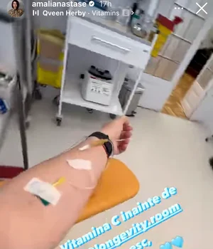Amalia Năstase a ajuns pe perfuzii cu vitamine Sursa: Instagram