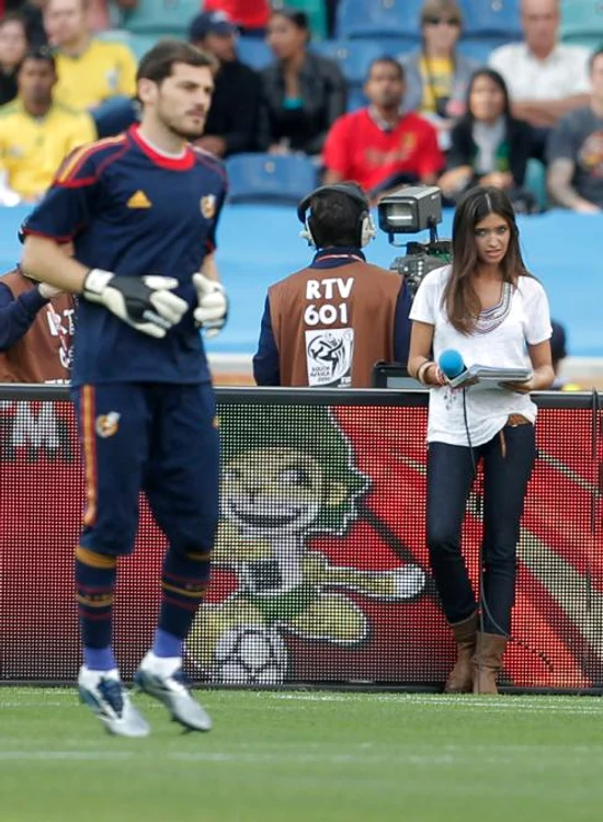 Sara a stat în spatele porţii lui Iker pe durata meciului cu Elveţia