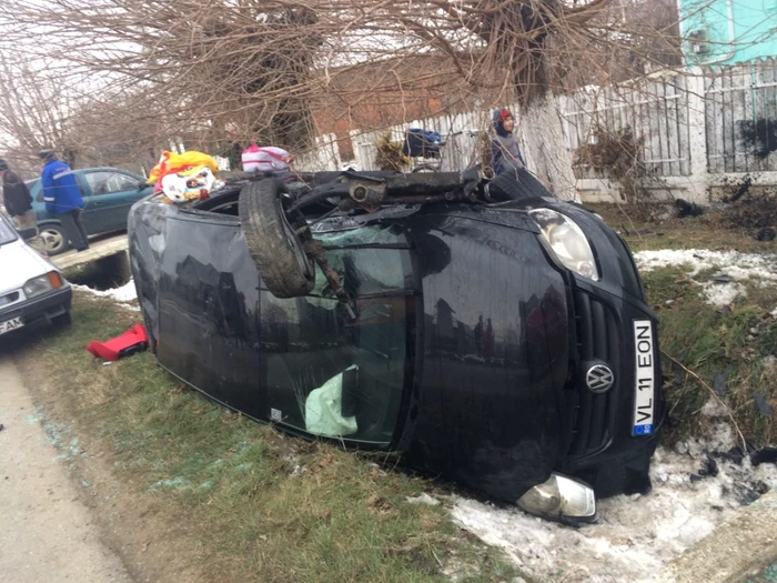 Accidentul s-a petrecut aproape de orele prânzului FOTO: ISU Olt