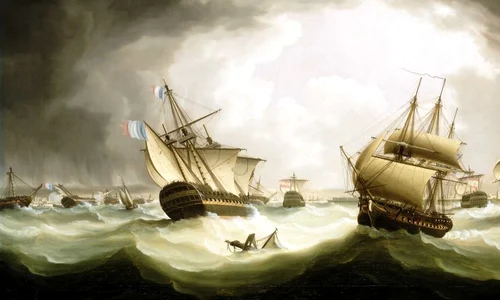 Calendar 21 octombrie: 1805   Bătălia de la Trafalgar: Flota britanică condusă de amiralul Horatio Nelson a obținut o strălucită victorie împotriva forțelor navale franco spaniole jpeg