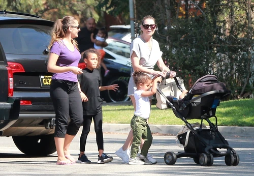 *EXCLUSIVE* Ellen Pompeo takes her kids to a pony ride jpeg