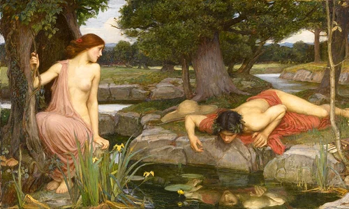 Echo și Narcis. Pictură de John William Waterhouse