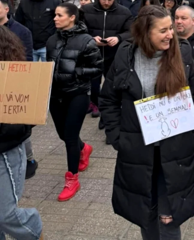 Daniela Ploia, la protestul de la Timișoara foto: Arhiva personală 