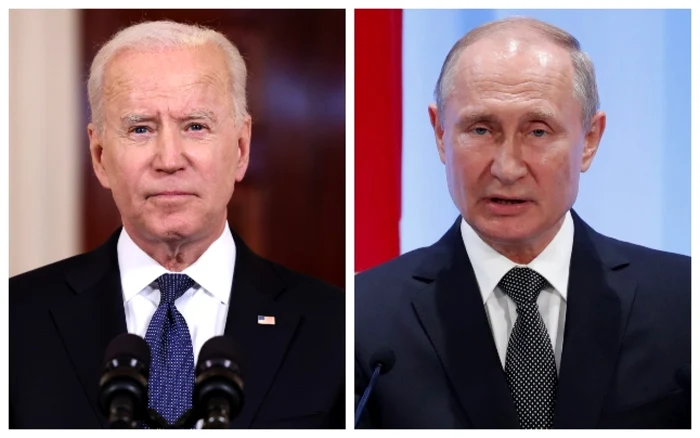 Pre;edintele SUA, Joe Biden ;i omologul s[u rus, Vladimir Putin