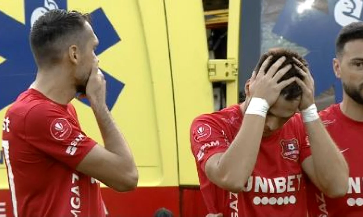 Accidentare gravă la partida Petrolul-Hermannstadt FOTO Captură Digisport