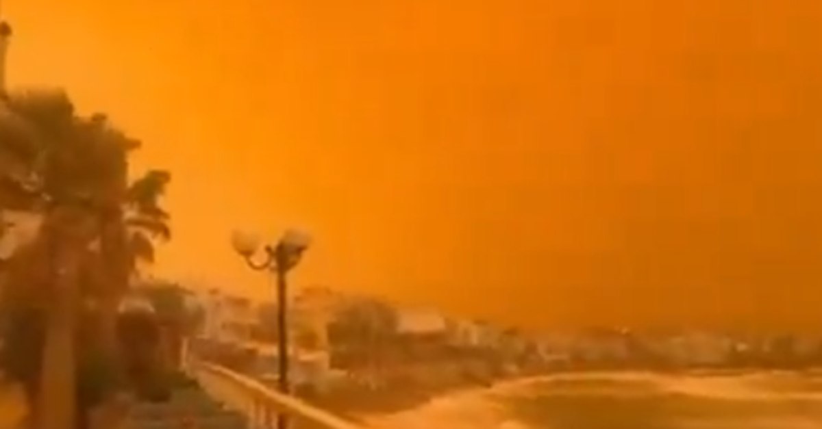Furtună de nisip în Creta, Grecia