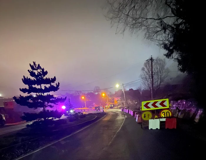 Circulația se face pe constrasens pe drumul Vâlcea-Gorj FOTO SDN Vâlcea