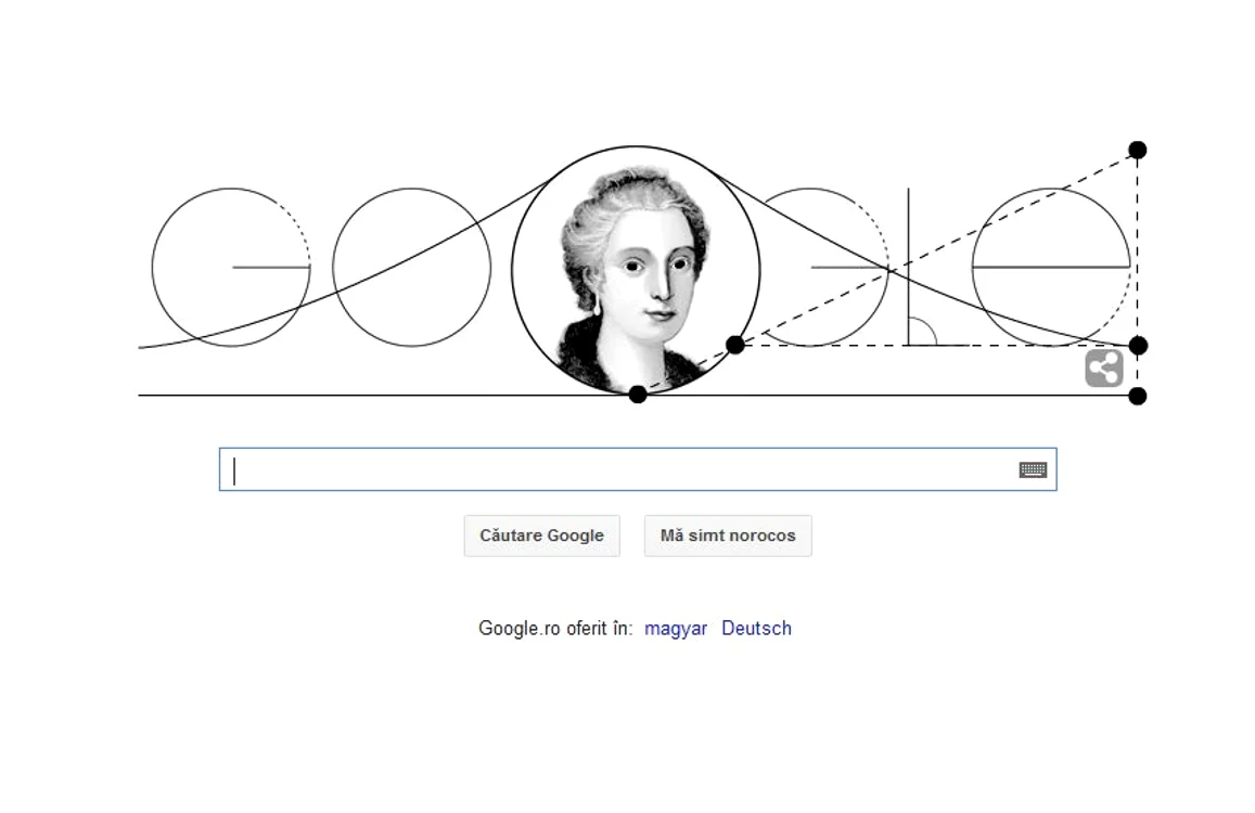 
    Maria Caetana Agnesi, omagiată de Google.  