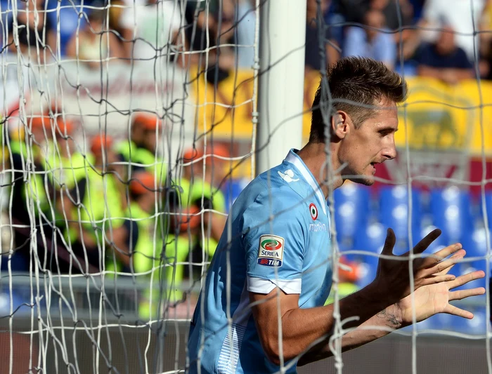 Miroslav Klose, fotbalist legitimat la Lazio Roma FOTO AFP