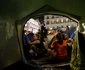 Imagini de la protestul din Madrid.