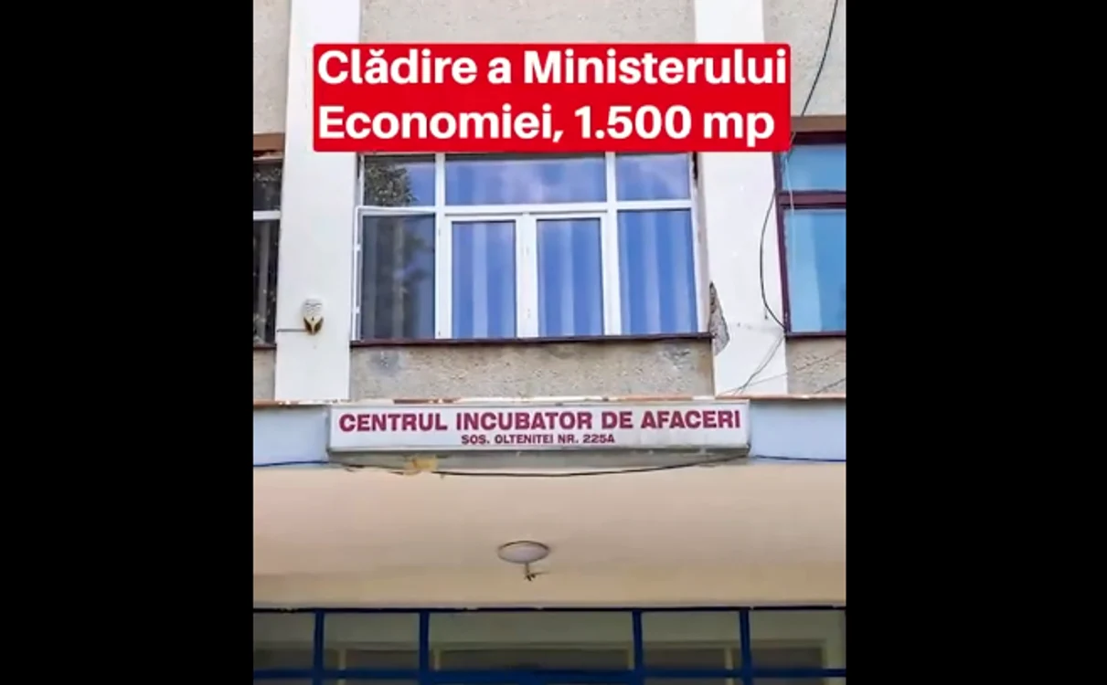 Centrul incubator de afaceri, clădire a Ministerului Economiei FOTO: FB