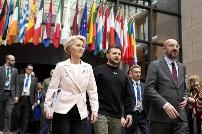 Liderii europeni împreună cu Zelenski, februarie 2023