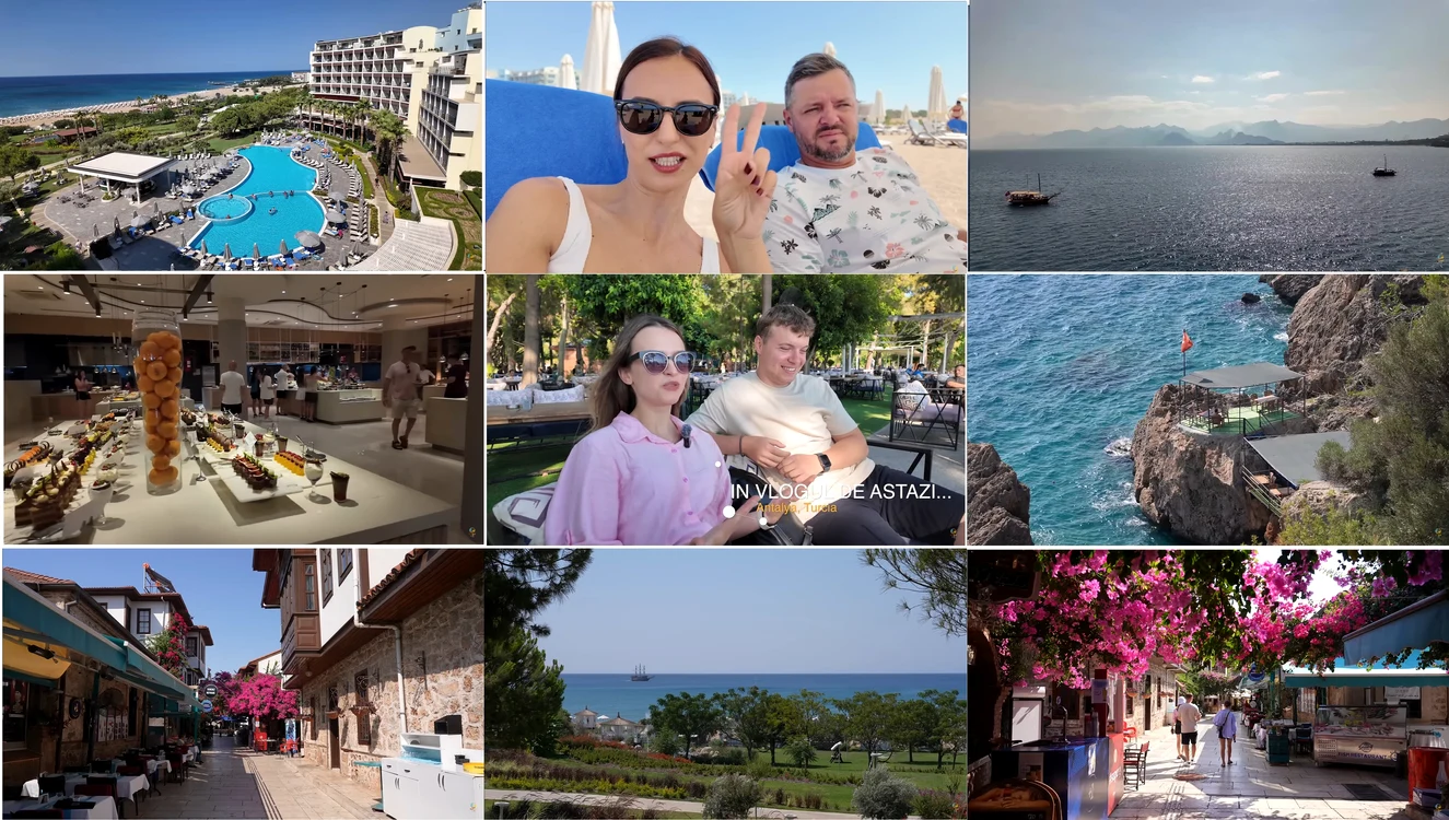 Vloggerii de la HaiHui în doi în Antalya Colaj capturi video HaiHui în doi
