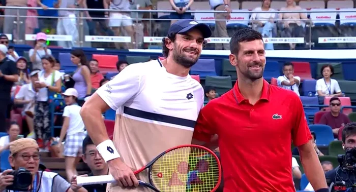 Valentin Vacherot i-a șters zâmbetul de pe față lui Novak Djokovic. Foto Tennis World USA