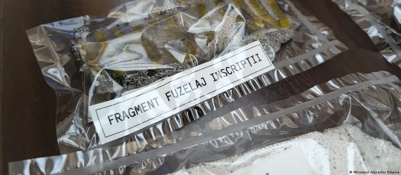 Fragment din drona rusească de tip Shahed doborâtă pe 24 iulie 2026 în județul Buzău