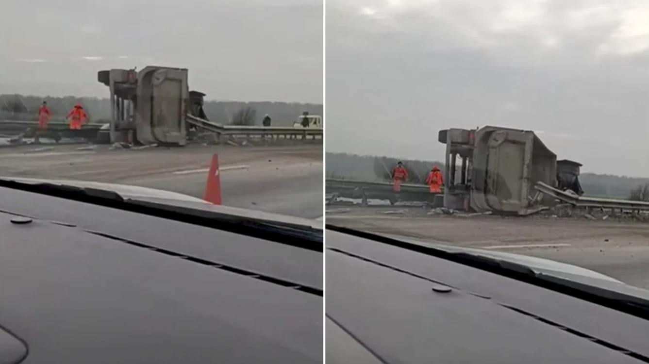 Șoferii trebuie să evite zona. FOTO captură video Info Trafic Bucuresti si Ilfov