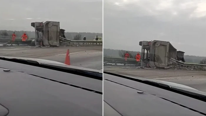 Șoferii trebuie să evite zona. FOTO captură video Info Trafic Bucuresti si Ilfov