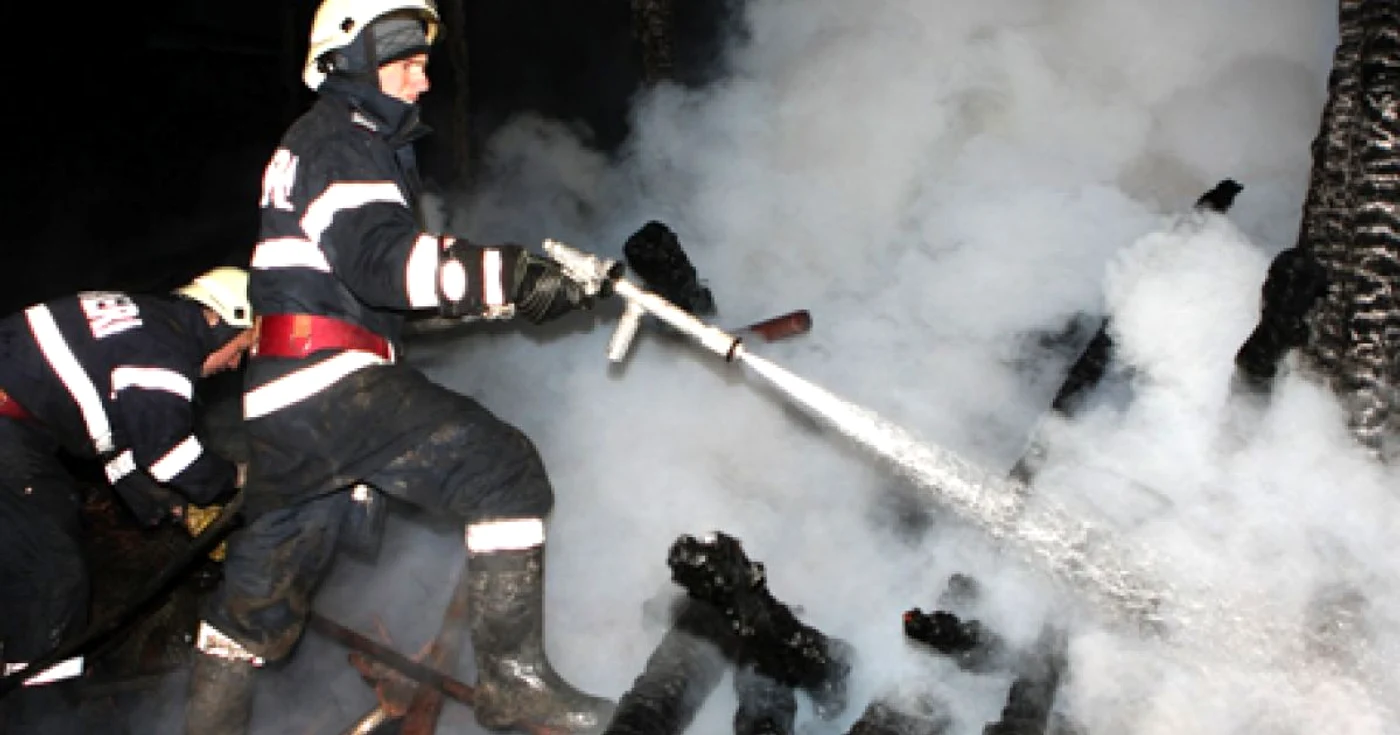 Pompierii sting incendiul
