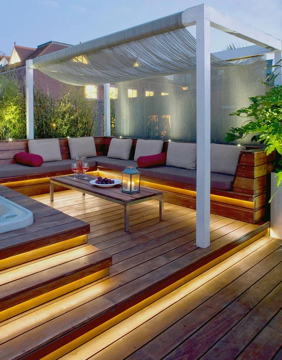 Idei de iluminat outdoor grădina și terasa Foto Houzz jpg