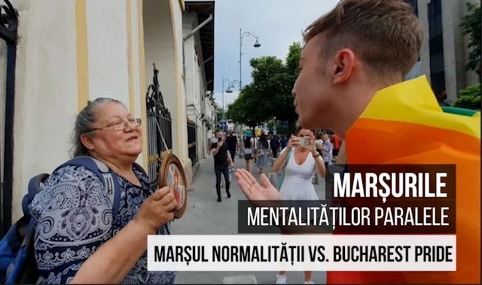 O doamnă credincioasă a intrat în discuţie cu un tânăr gay la Bucharest Pride 2019