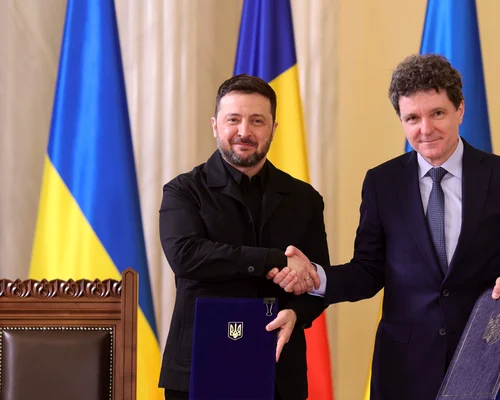 Zelenski și Nicușor Dan au semnat mai multe acorduri  FOTO: Inquam Photos / Octav Ganea