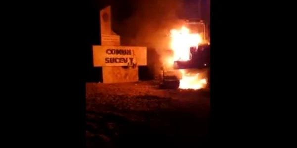 incendiu utilaj forestier 