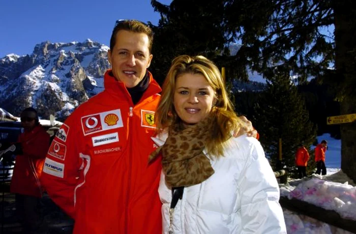 Michael Schumacher si sotia lui, Corinna, iubeau muntele Foto: AFP