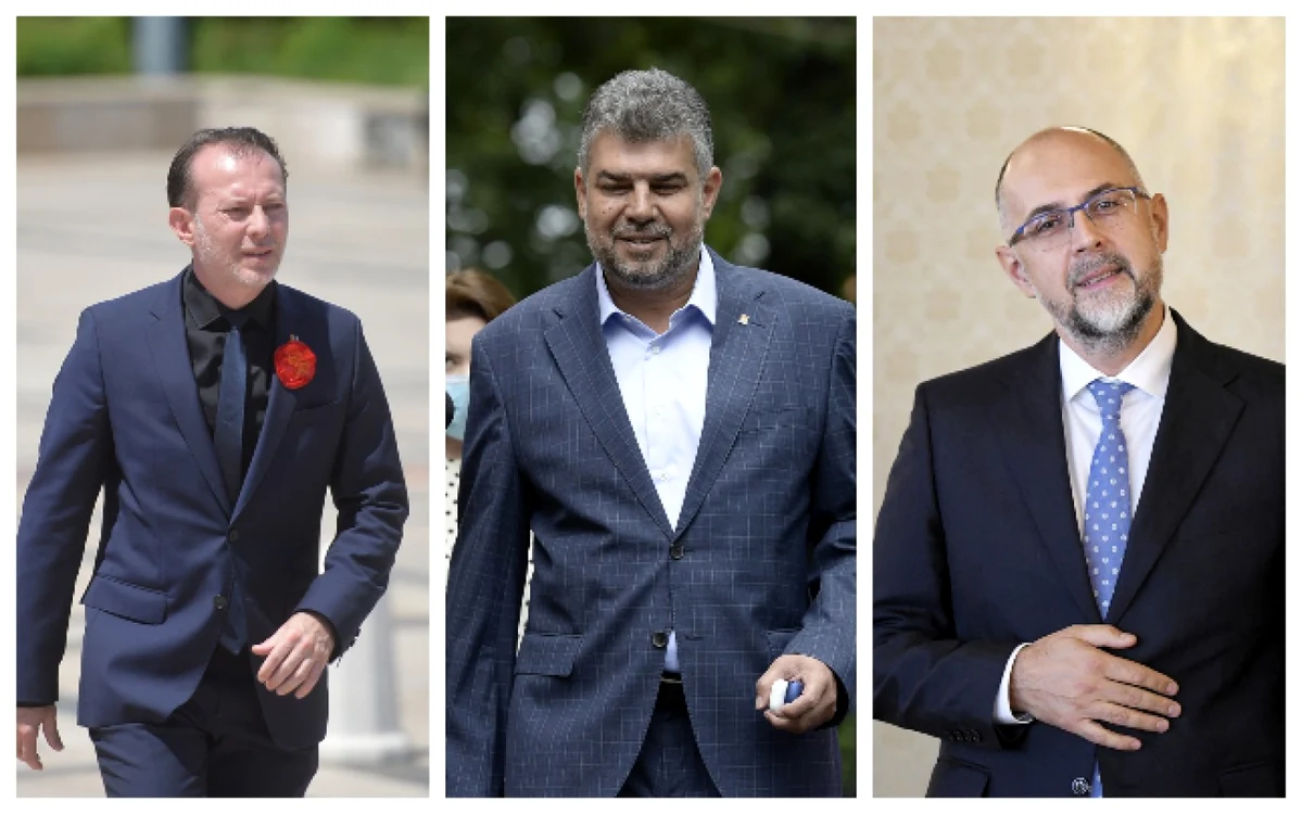 Liderii celor trei partide din viitoarea coaliţie FOTO Mediafax