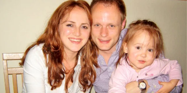Petruţa Kupper (stânga), alături de Jens, soţul ei,  şi de Jessica, fetiţa cuplului