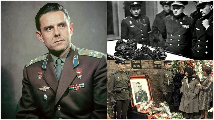 Vladimir Komarov. Photo - colaj facebook/rarehistoricalphotos/Vasili Malyshev/Sputnik