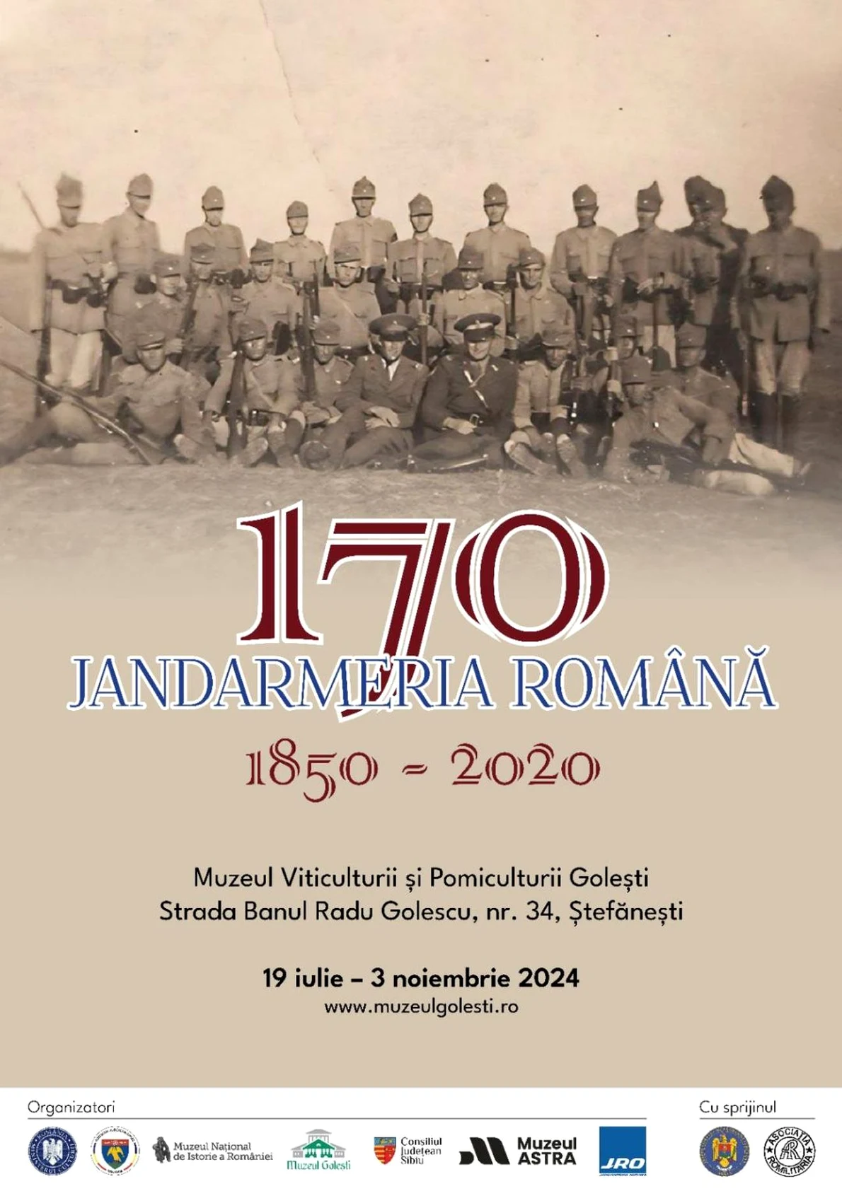 Vernisajul expoziției „Jandarmeria Română – 170 de ani” la Muzeul Golești