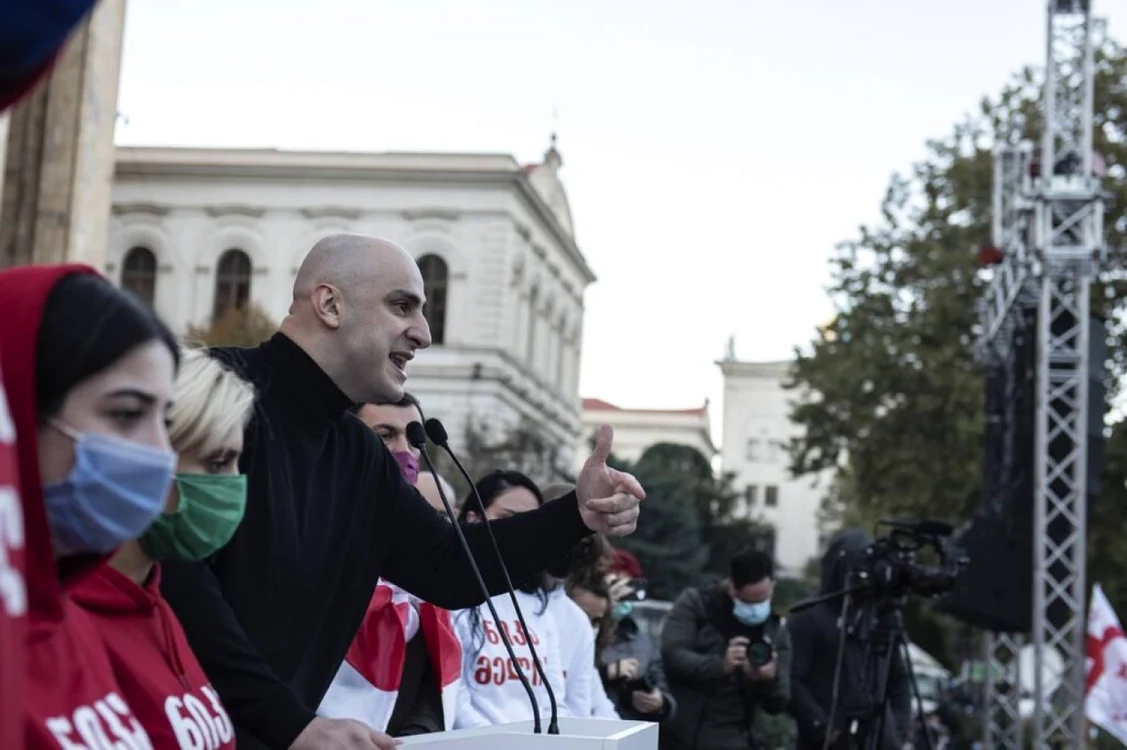 Nika Melia, conducător al Mişcării Naţionale Unite.