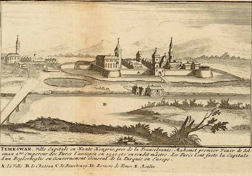Timișoara la 1660, văzută prin ochii celebrului călător turc Evliya Celebi. „Seamănă cu o broască țestoasă culcată în apă“