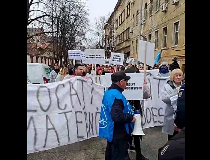Protest după ce Timișoara a rămas cu o singură maternitate de stat. FOTO Opinia Timișoarei