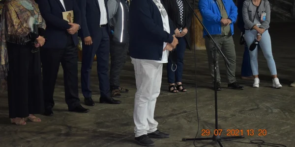 Inaugurarea expoziţiei Poporul pierdut a istoricului Marius Oprea cu mărturii ale ororilor comunismului în Salina Ocnele Mari din Vâlcea Foto Dacy Stoica