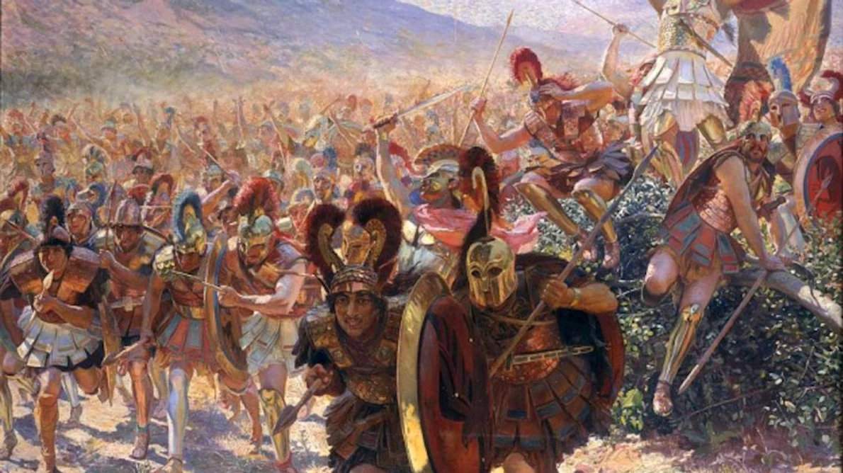 Calendar 12 august: 490 î Hr    Bătălia de la Marathon: Atenienii conduși de Miltiade au înfrânt armata persană trimisă de Darius I  jpeg