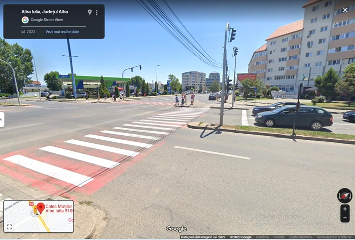 Foto: Captură de pe Google maps cu intersecția Calea Moților cu Bulevardul Revoluției 1989 