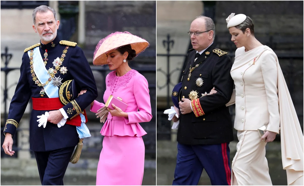 Regina Letizia si Printesa Charlene la incoronare jpg