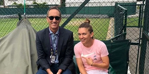 Simona Halep si Darren Cahill au colaborat la Wimbledon jpeg