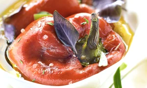 Grilled peppers marinated in olive oil jpeg