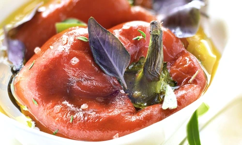 Grilled peppers marinated in olive oil jpeg