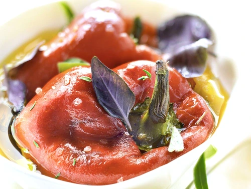 Grilled peppers marinated in olive oil jpeg