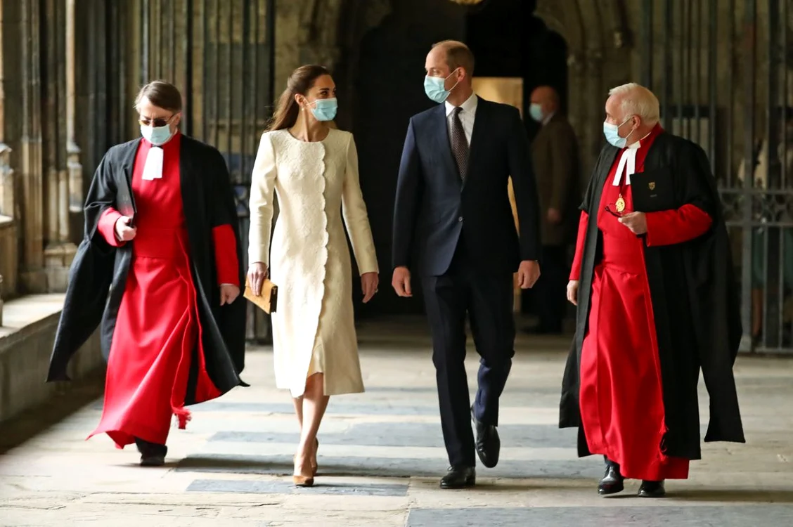 
    Kate Middleton și prințul William au vizitat centrul de vaccinare din Westminister AbbeyFoto: Getty Images  