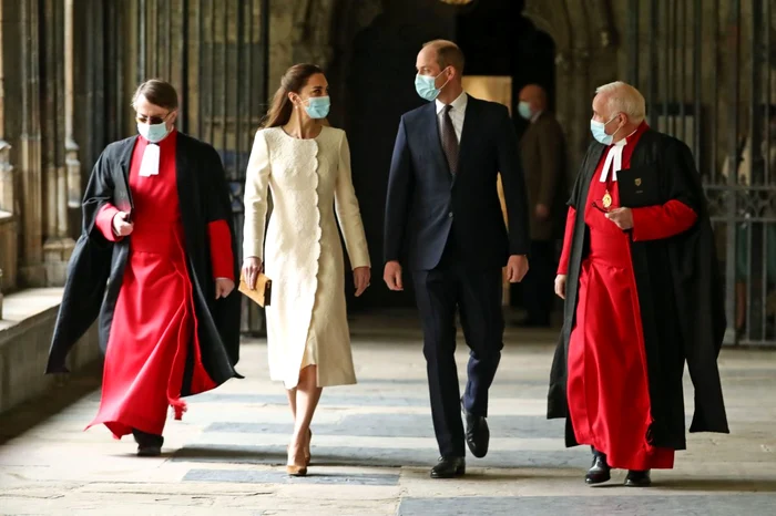 Kate Middleton și prințul William au vizitat centrul de vaccinare din Westminister AbbeyFoto: Getty Images